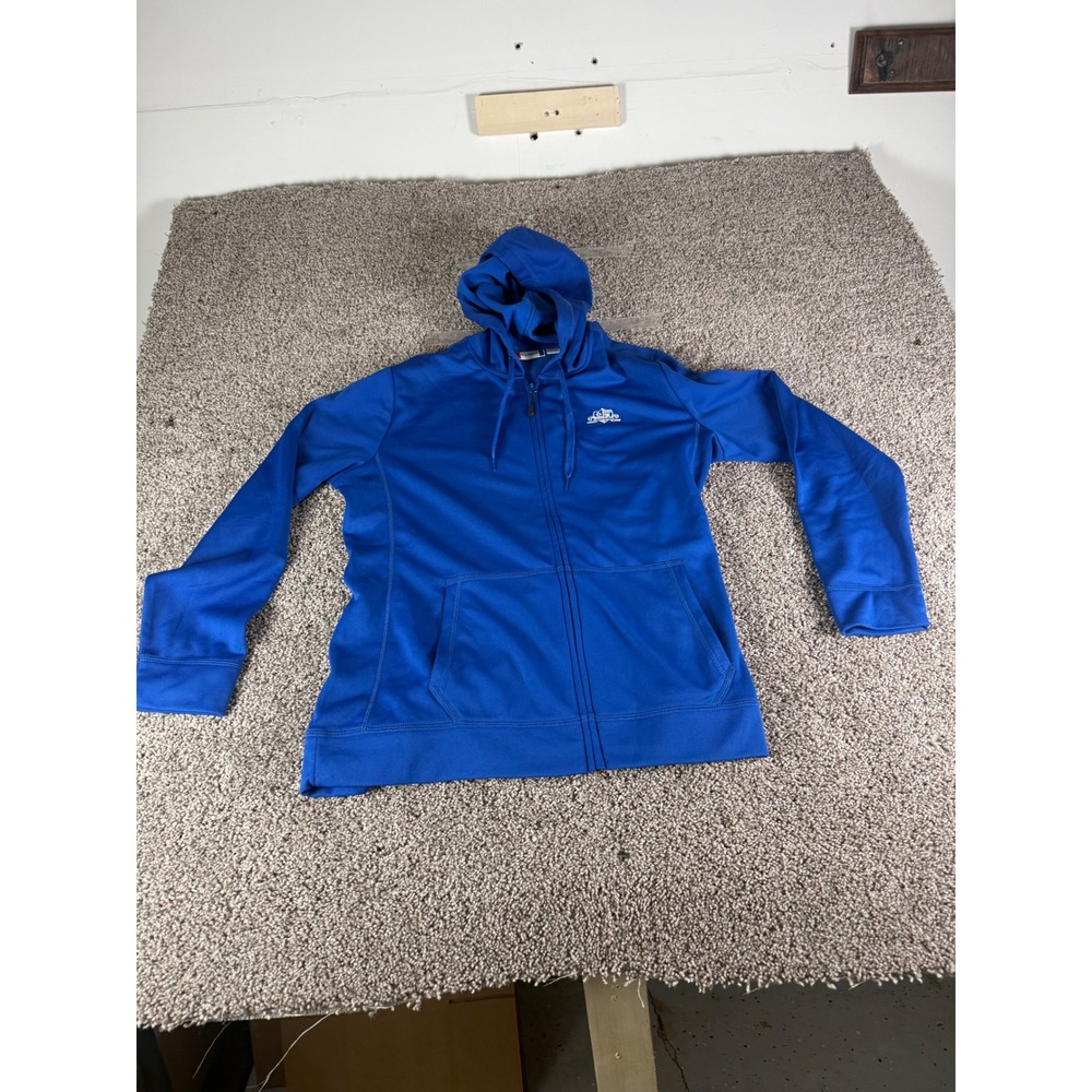 Clique Mens Royal Blue Full Zip Performance‎ Hoodie Sweatshirt XL Tech Fleece